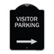 Signmission Reserved Parking Visitor Parking Arrow Pointing Right Heavy-Gauge Alum, 24" x 18", BS-1824-23023 A-DES-BS-1824-23023 - alternate 1